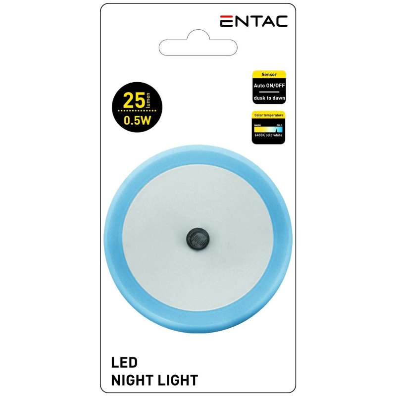 Entac Led Λαμπάκι Νυκτός 0.5W 6400K (15.007.0059)