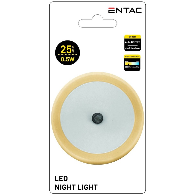 Entac Led Λαμπάκι Νυκτός 0.5W 3000K (15.007.0058)