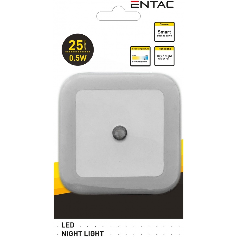 Entac Led Λαμπάκι Νυκτός 0.5W 6400K (15.007.0039)