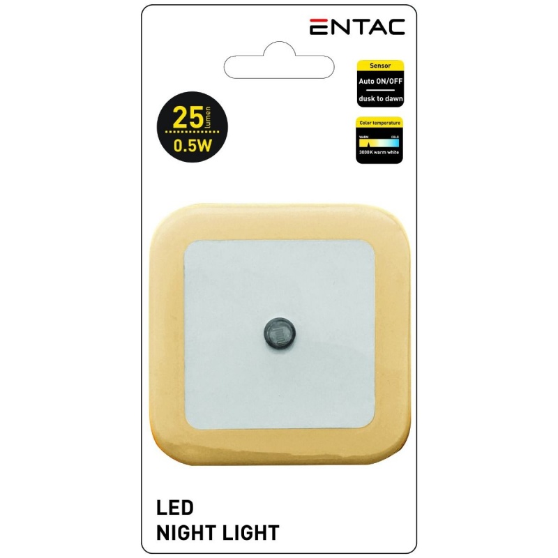 Entac Led Λαμπάκι Νυκτός 0.5W 3000K (15.007.0060)