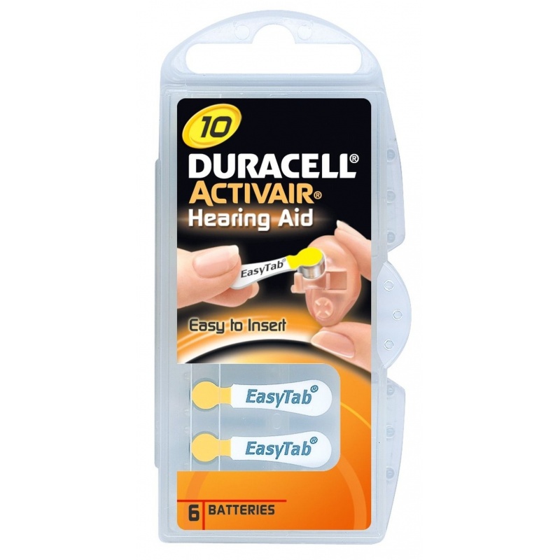 Μπαταρίες Βαρηκοΐας DURACELL ACTIVAIR DA10 BL6 (01.008.0013)