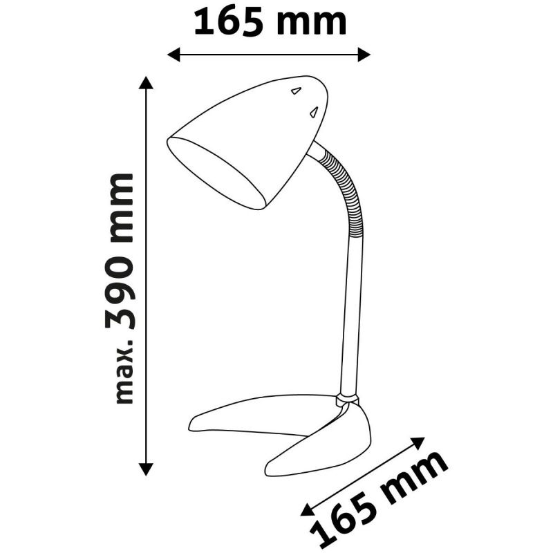 Avide Φωτιστικό Γραφείου Ασημί (15.001.0680)