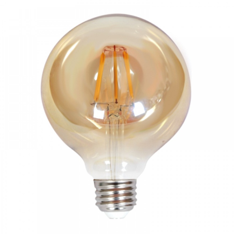 Λάμπα Cog Led Amber Globe Ø95 8W E27 2200K Dimmable (7.27.08.25.1)