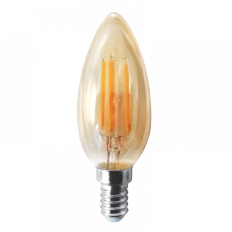 Λάμπα Cog Led Amber Candle 5W E14 2200K Dimmable (7.14.05.20.1)