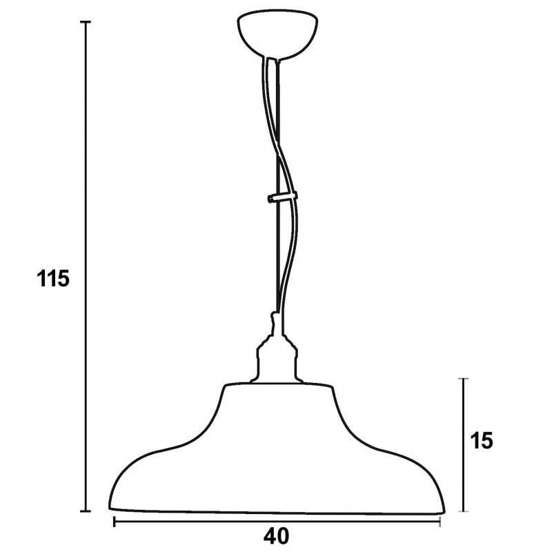 Arkolight Φωτιστικό μονόφωτο γυαλί μελί E27 Φ40 (Σ550-2/40)