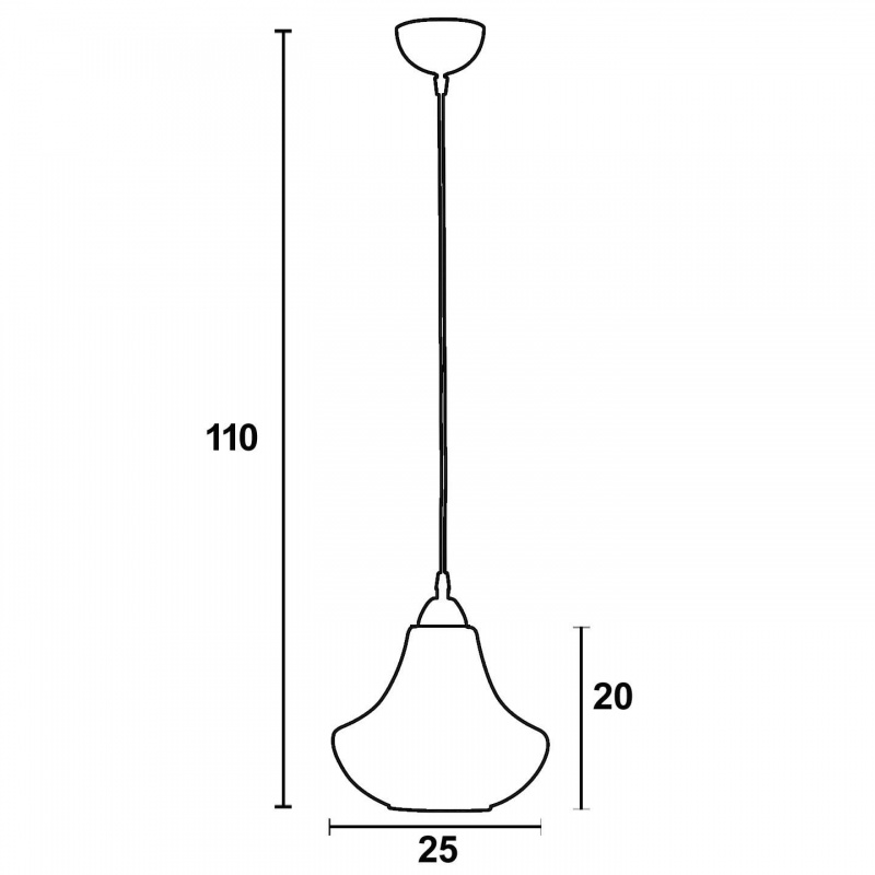 Arkolight Φωτιστικό μονόφωτο γυαλί φιμέ E27 Φ25 (Κ204-4/25)