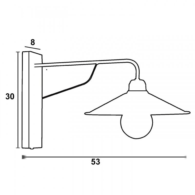 Arkolight Απλίκα μεταλλική λευκή Ε27 (273-1/Α1)