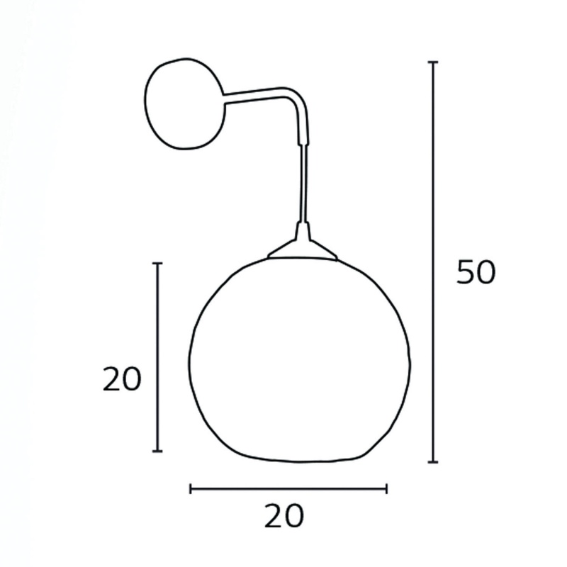 Arkolight Απλίκα μπάλα σχοινί natural-μαύρο Φ20 Ε27 (190-39/Α1)