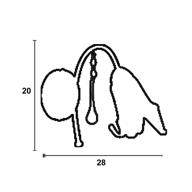 Arkolight Απλίκα Μέταλλο μπρονζέ Ε14 με γυαλί (1179-2/Α1)