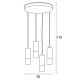 Arkolight Φωτιστικό πολύφωτο 5Φ αλουμίνιο-plexi G9 (1180-3/5)