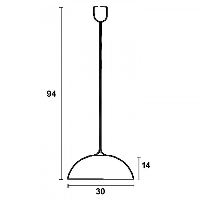 Arkolight Φωτιστικό μονόφωτο γυαλί καφέ Ε27 Φ30 (Ρ28293-2/30)