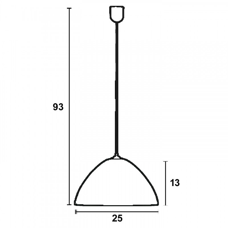 Arkolight Φωτιστικό μονόφωτο γυαλί χρυσό Ε27 Φ25 (Ρ230-1/25)