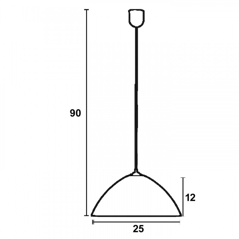 Arkolight Φωτιστικό μονόφωτο γυαλί μελί Ε27 Φ25 (Ρ1126-2/25)