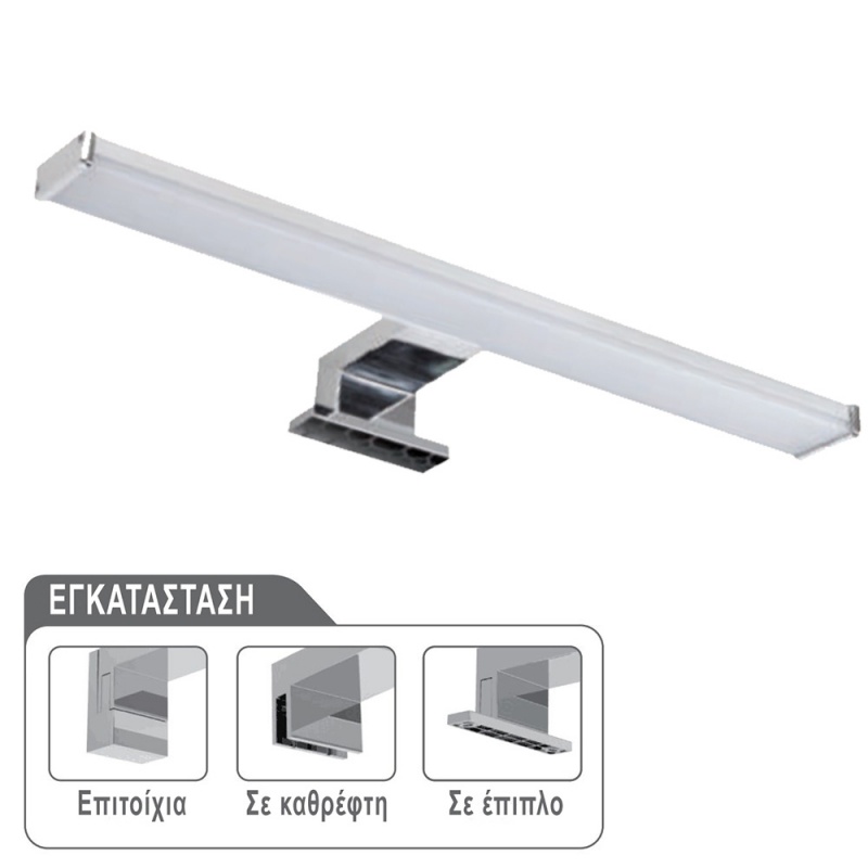 Lucas Επιτοίχιο Led Φωτιστικό Μπάνιου 12W 4000K (WC12W3)