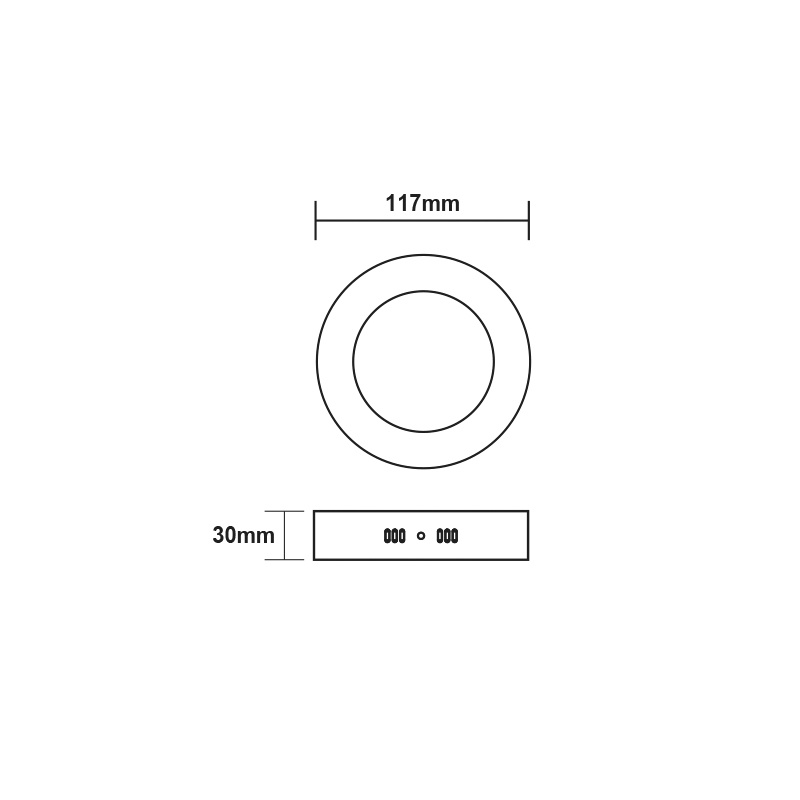 LED SMD panel ARCA 6W 120° 3000K (ARCA630RW)