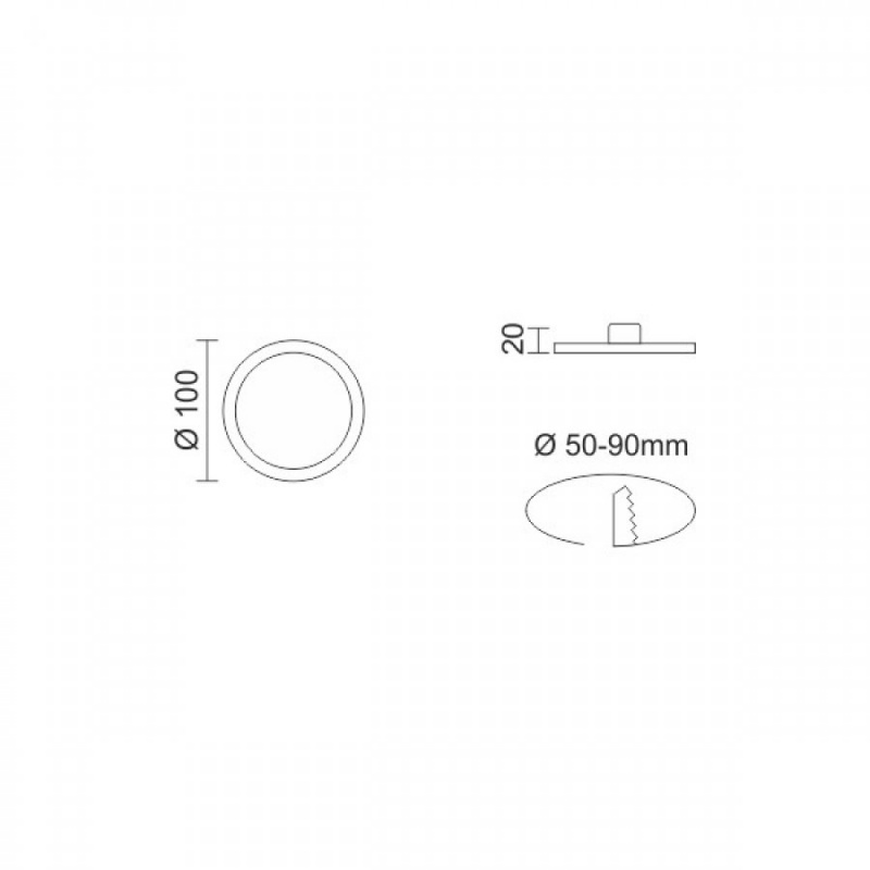 Spotlight LED SMD Adjustable panel 10W 140° 3000K (6440)