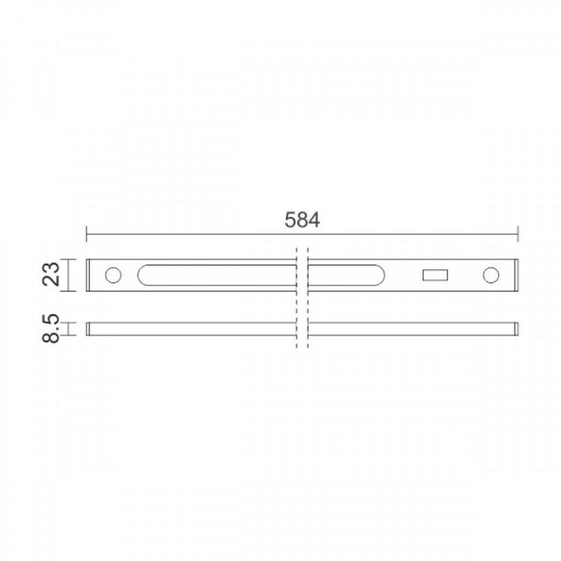 LED SMD μεταλλικό γραμμικό φωτιστικό τύπου T5 58.4cm 8W 4000K με ανιχνευτή κίνησης (6005) [Κ]