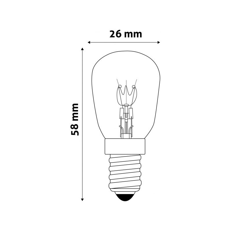 Λαμπάκι Φούρνου 25W E14 3000K (ARAH14WW-25W)