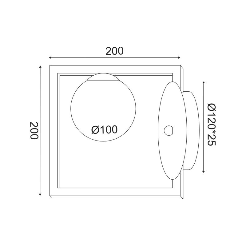 Aca Επιτοίχιο Φωτιστικό Μαύρο (OD91221W)