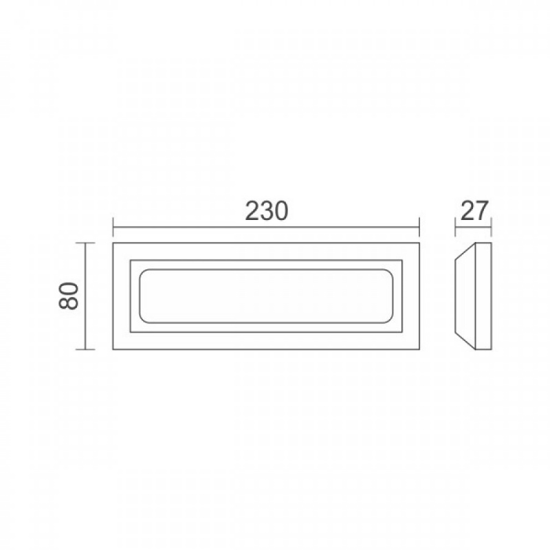 Spotlight LED SMD επίτοιχη απλίκα Γκρι 3W 3000K (7787)