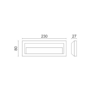 Spotlight Επιτοίχιο Led Φωτιστικό 2W 4000K Γκρι (5915)