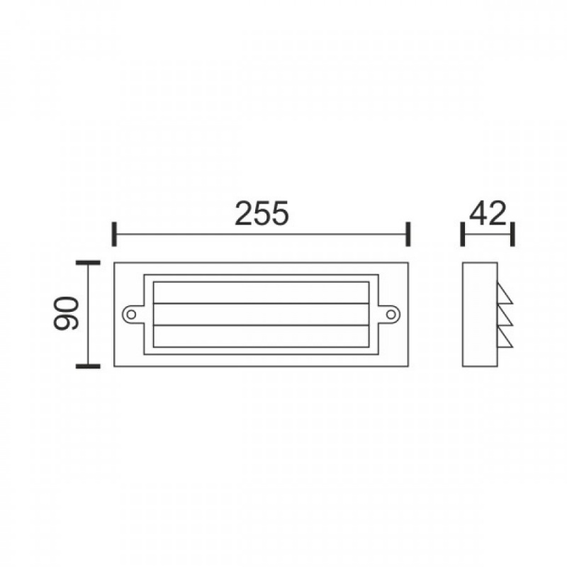 Spotlight Επιτοίχιο Led Φωτιστικό 6W 3000K Μαύρο (7804)