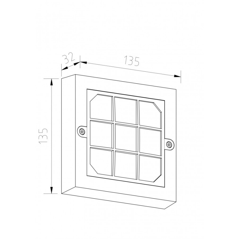 Spotlight Επιτοίχιο Led Φωτιστικό 6W 3000K Λευκό (7809)