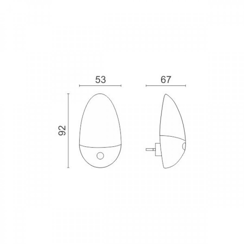 Spotlight Led Λαμπάκι Νυκτός 0.5W Λευκό με Διακόπτη (5910)