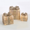 SET "WHITE&CHAMPAGN GOLD GIFT BOX&GLITR BOW 17, 23, 28.5cm (X11901114)