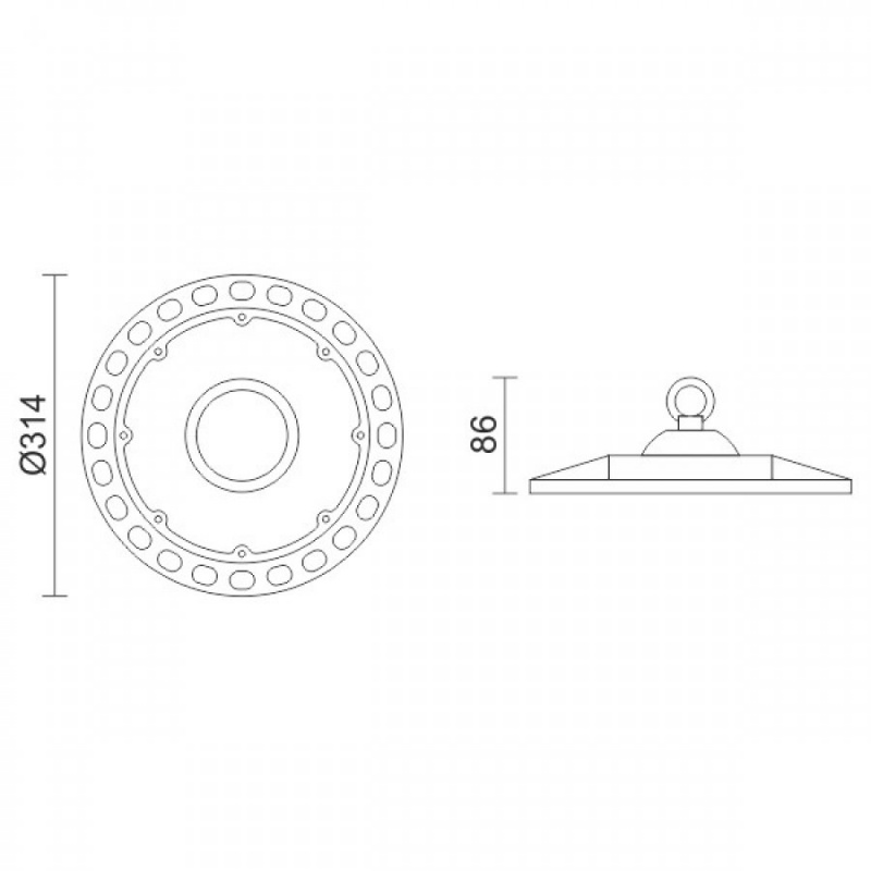 Spotlight Led SMD φωτιστικό τύπου καμπάνας 200W 6000K (6509)