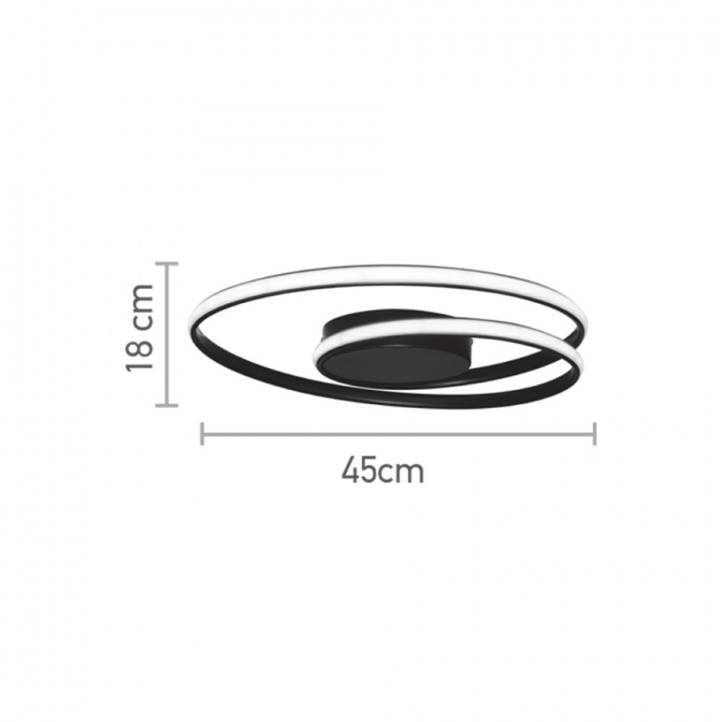 InLight Led Φωτιστικό Οροφής 36W Χρυσαφί (42028-GL)