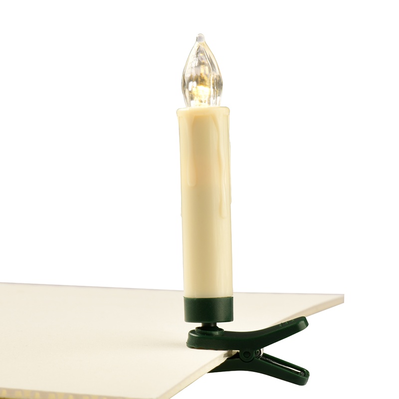 Led Διακοσμητικό "10 WHITE MINI CLIPS CANDLES" 10x 1LED (X07101520)