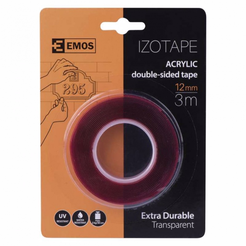 Emos Izotape Αυτοκόλλητη Ταινία Διπλής Όψεως 12mm x 3m (F6060)