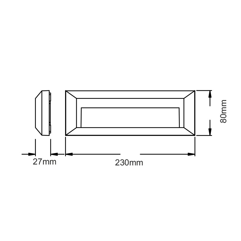 Aca LED SMD επίτοιχη απλίκα Γκρι 2W (SLIM32N)