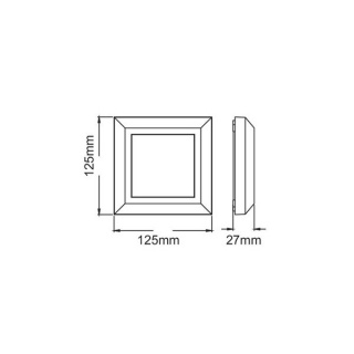 Aca LED SMD επίτοιχη απλίκα Σκουριά 3W (SLIM51R)