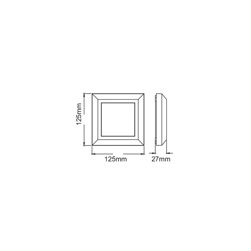 Aca LED SMD επίτοιχη απλίκα Σκουριά 3W (SLIM51R)