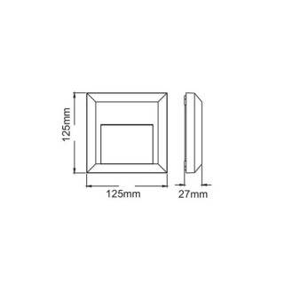 Aca LED SMD επίτοιχη απλίκα Σκουριά 1.2W (SLIM52R)