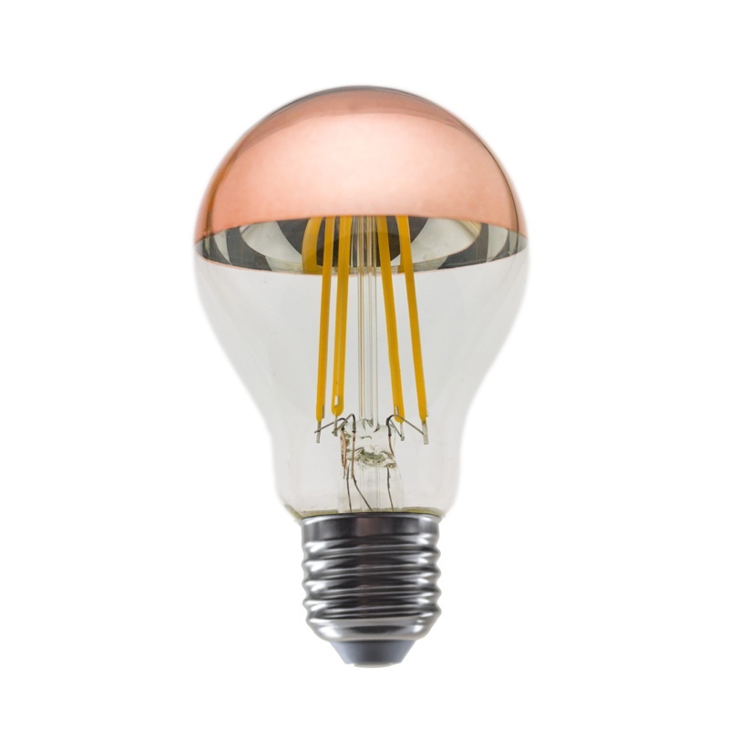 Λάμπα Led Filament Half Rose Gold 8W E27 2700K (ELIOR8WWDIMRG)