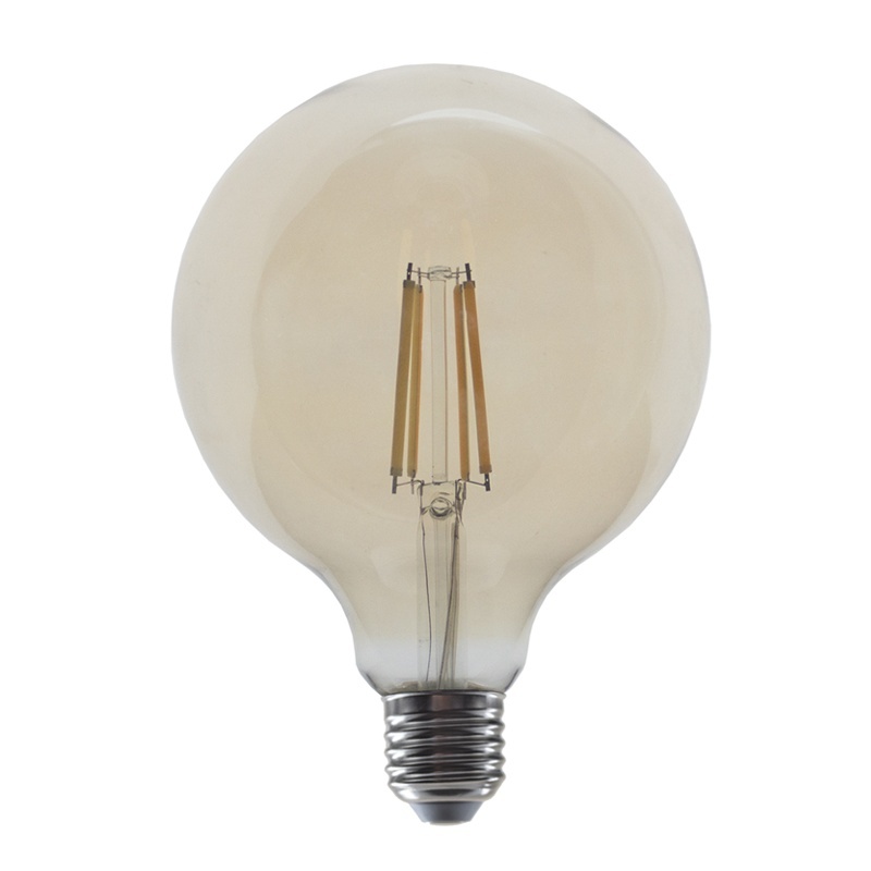 Λάμπα Led Filament Amber 10W E27 G125 2700K Dimmable (PALA12510WWDIMAM)