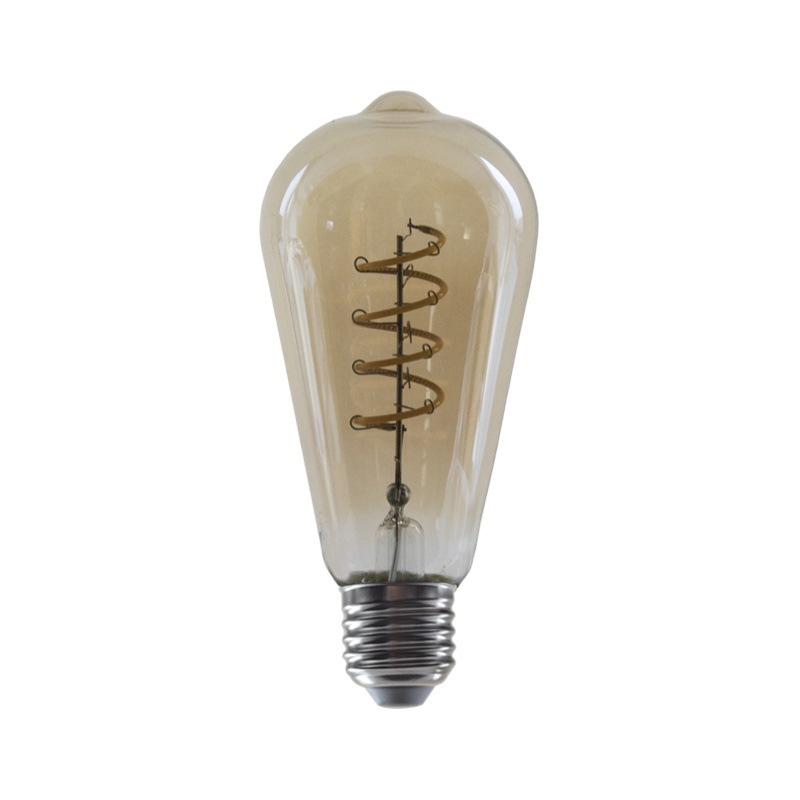 Λάμπα Led Filament Amber Spiral 4W E27 1800K Dimmable (CONDI4WWSDIMAM)