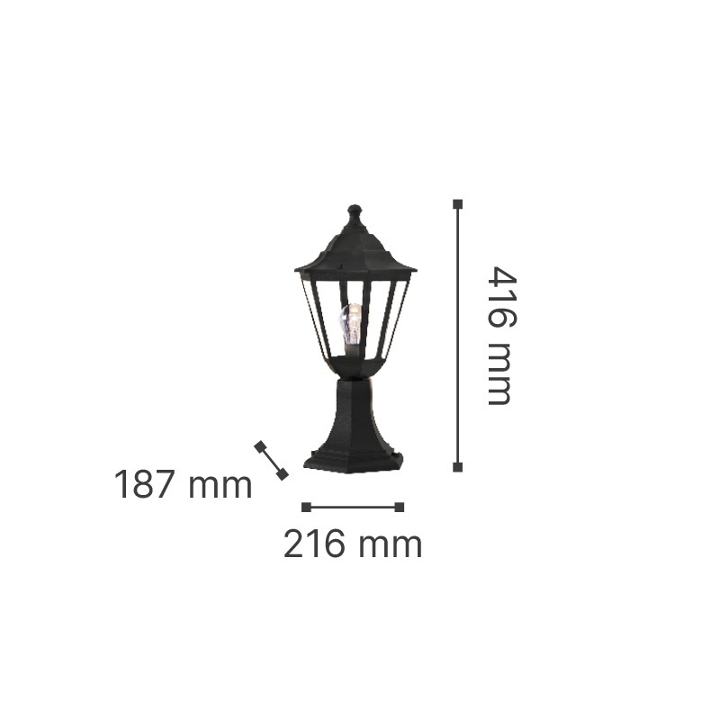 It-Lighting Redfish 1xE27 Φανάρι Δαπέδου Μαύρο (80400314)