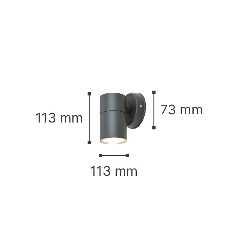 It-Lighting Eklutna 1xGU10 Επιτοίχιο Φωτιστικό Λευκό (80200524)