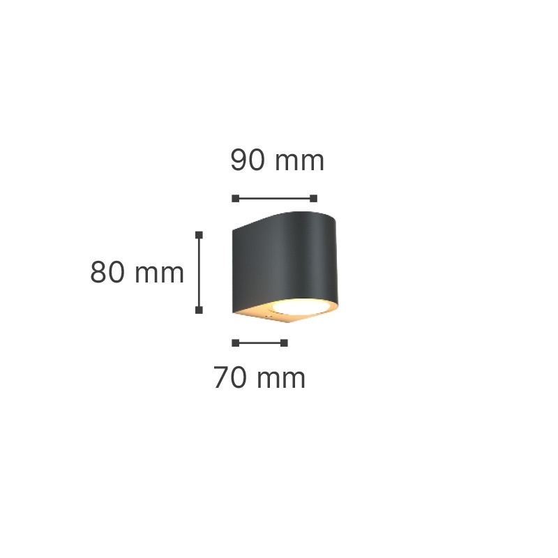 It-Lighting Powell 1xGU10 Επιτοίχιο Φωτιστικό Λευκό (80200224)