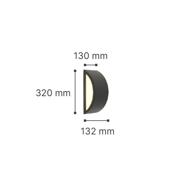 It-Lighting Clear 1xE27 Επιτοίχιο Φωτιστικό Up-Down Γκρι (80202734)