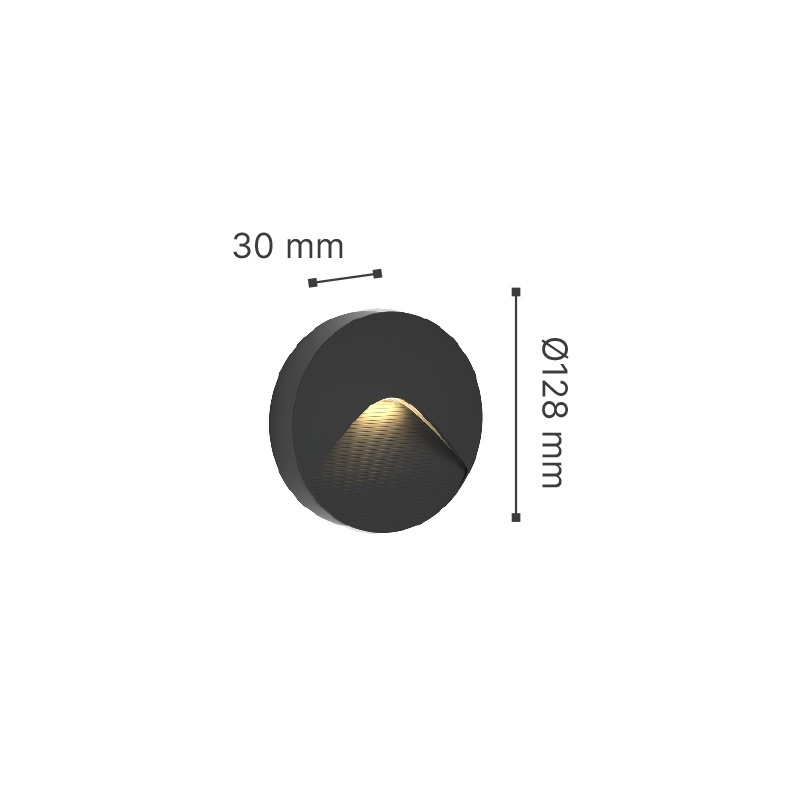 It-Lighting Horseshoe Led 2W CCT Επιτοίχιο Φωτιστικό Γκρι (80201930)