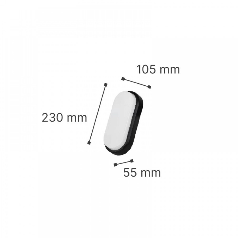 It-Lighting Echo Led 15W CCT Επιτοίχιο Φωτιστικό Ανθρακί (80202940)