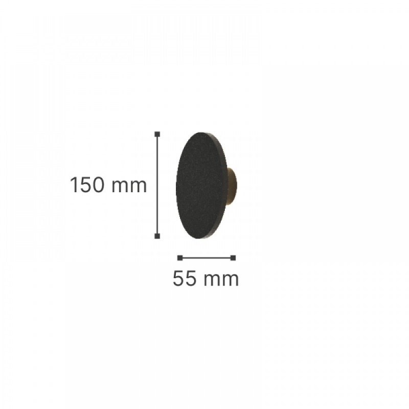 It-Lighting Geneva Led 8W 3000K Επιτοίχιο Φωτιστικό Μαύρο (80201141)