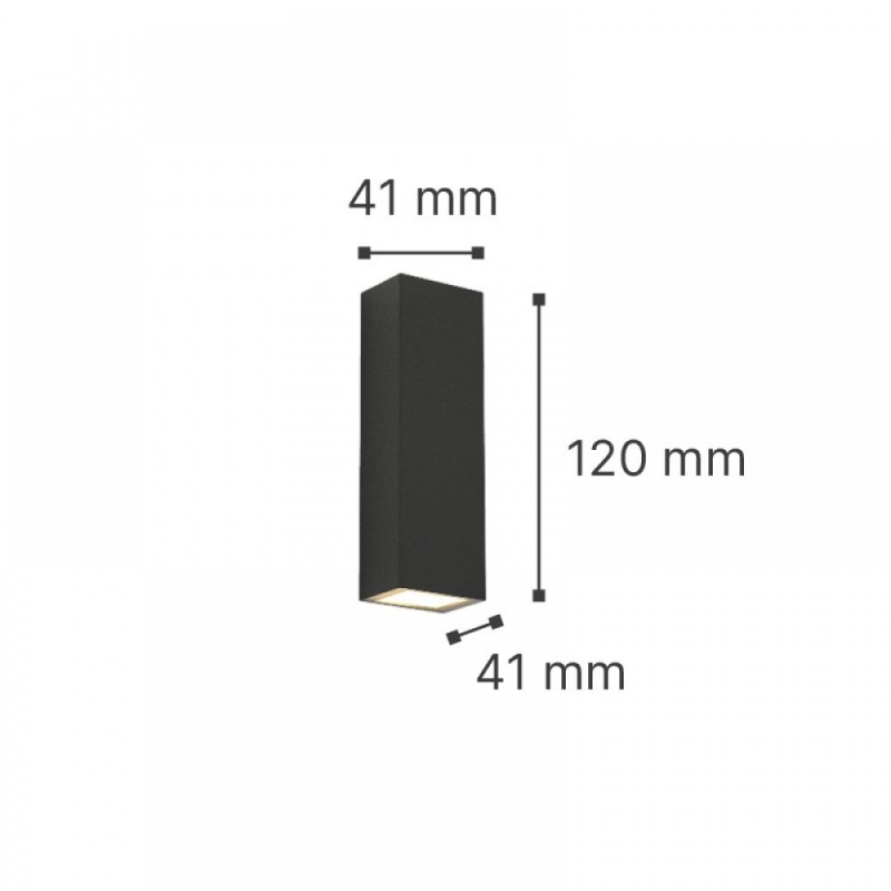 It-Lighting Lanier Led 5W 3000K Επιτοίχιο Φωτιστικό Up-Down Ρυθμιζόμενης Δέσμης Γκρι (80201031)