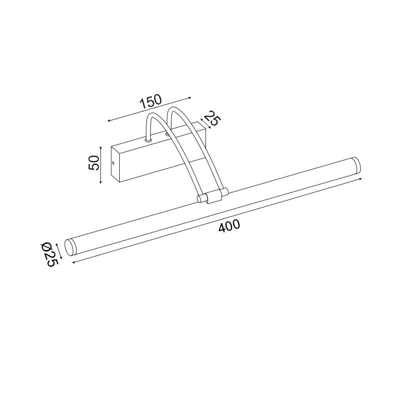 Aca Led Επιτοίχιο Φωτιστικό 8W 3000Κ Ορείχαλκος (PN17LEDW40BR)