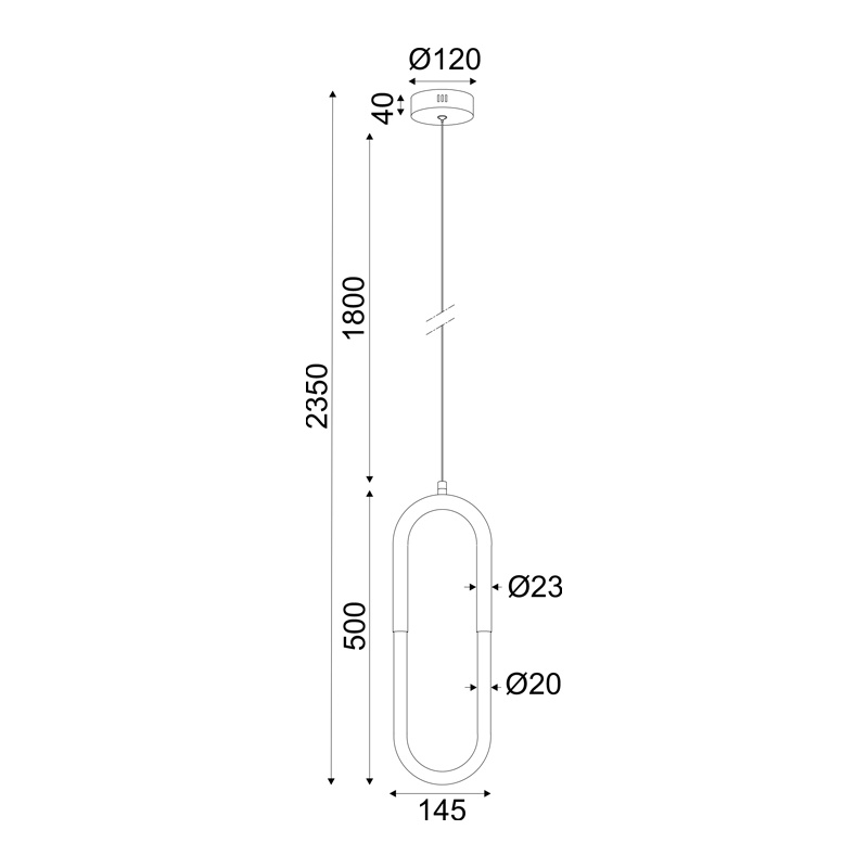 Aca Led Κρεμαστό Φωτιστικό 8W 3000K Ορείχαλκος (ZM32LEDP15BR)